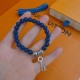 Louis Vuitton Fashion Vintage Blue Agate Bracelet Unisex Gift