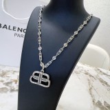 Balenciaga Hollow Pendant Fashion Retro Necklace Men Women Gift