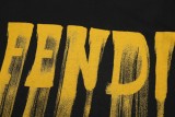 Fendi Melting Logo Printed Short sleeved Couple High Street Leisure T-shirt