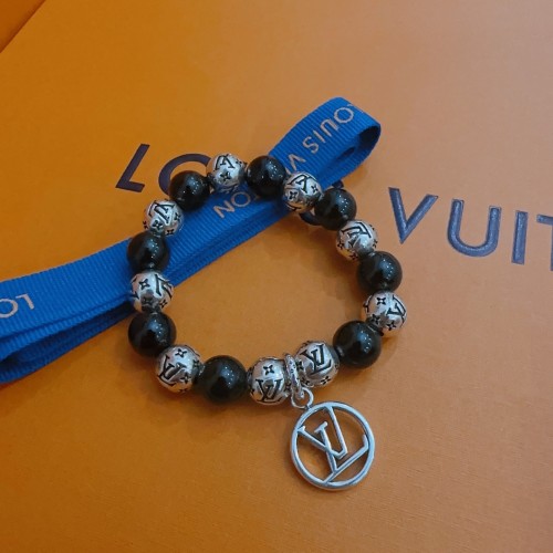 Louis Vuitton Fashion Vintage Black And White Bead Bracelet