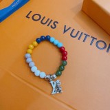 Louis Vuitton Vintage Fashion Multicolor Agate Bracelet