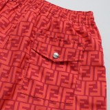 Fendi Full Print FF Casual Shorts Unisex Drawstring Breathable Beach Pants Five Colors