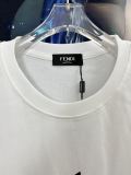 Fendi Bear Logo Printed Short sleeved Couple Cotton Casual T-shirt