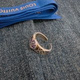 Louis Vuitton New Vintage Open Ring Unisex Fashion Classic Ring Gift
