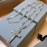 Balenciaga Crucifix Pendant Unisex Fashion Vintage Necklace