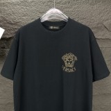Versace Coupe Hot Diamond Short Sleeve Fashion Round Neck Casual T-shirt