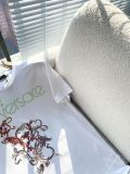 Versace Unisex Logo Printed Short Sleeve Cotton Casual T-shirt