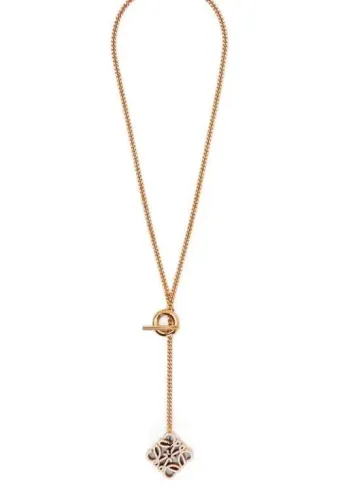 Loewe Classic Fashion Logo Hollow Pendant Necklace