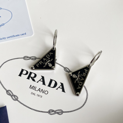 Prada New Fashion Triangle Eardrop Women Vintage Earring Gift
