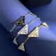 Prada Fashion Classic Inverted Triangle Letter Logo Bracelet