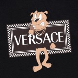 Versace Classic Lion Logo Printed Short Sleeve Unisex Casual Versatile T-Shirt