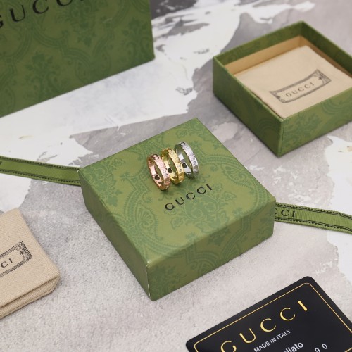 Gucci Link To Love Collection Stud Ring Unisex Fashion New Classic Ring
