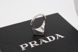 Prada New Fashion Silver Triangle Cutting Diamond Rings