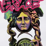 Versace High Street Logo Printed Short Sleeved Couple Loose Casual T-shirt