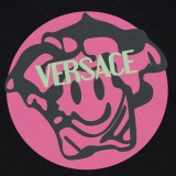Versace Fashion Cartoon Logo Printed Short Sleeve Couple Versatile Round Neck T-shirt