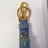 Prada Fashion Classic Keychain New Leather Keyring