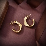 Prada New Fashion Triangle Open Stud Earrings