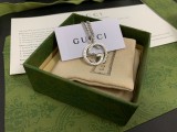 Gucci Interlocking Double G Pattern Logo Pendant Necklace