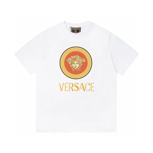 Versace Classic Logo Print Short sleeved Couple Loose Casual T-shirt