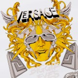 Versace High Street Logo Printed Short Sleeve Couple Casual Round Neck T-shirt