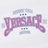 Versace Classic Logo Printed Short Sleeve Couple Casual Round Neck T-shirt