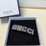 Gucci Hair Clip Acrylic Diamond Logo Spring Clip Fringe Clip