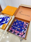 Louis Vuitton Color Giant 3D Monogram Printed Twill Silk Scarf Size: 90 * 90cm