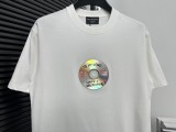 Balenciaga Fashion CD Logo Printed T-shirt Couple Versatile Round Neck Short Sleeve