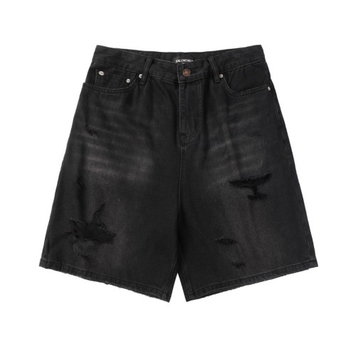 Balenciaga Classic Black Washed Denim Shorts