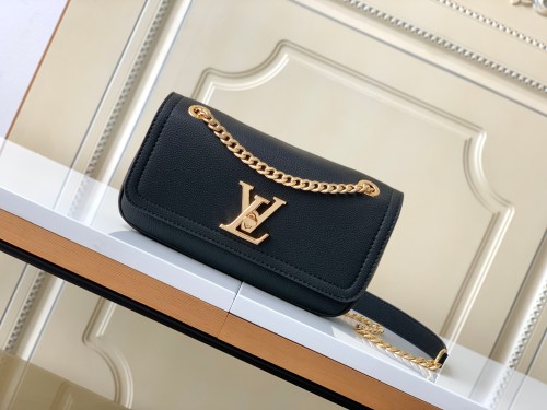 Louis Vuitton M22303 M22585 M22304 LockMe East West Shoulder Bag LV Twist Chain Haversack Bag Sizes:23.5*14*6CM