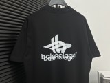 Balenciaga Folding Letter Print Short Sleeve Unisex Versatile Loose T-shirt
