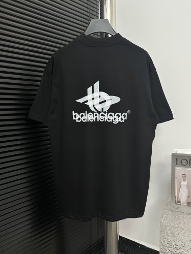 Balenciaga Folding Letter Print Short Sleeve Unisex Versatile Loose T-shirt