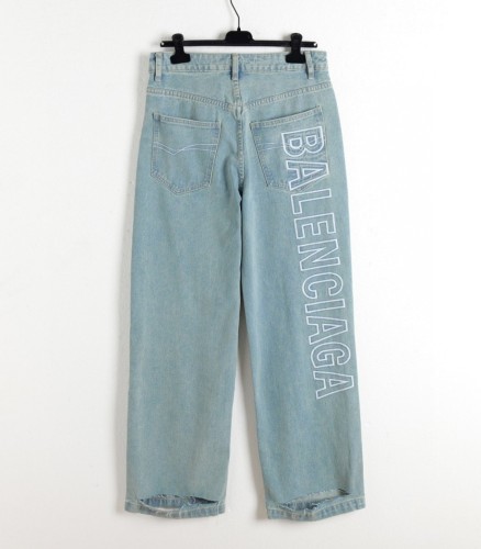 Balenciaga Classic Logo Letter Embroidered Casual Jeans