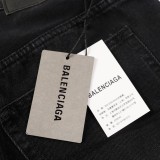Balenciaga Classic Black Washed Denim Shorts