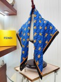 Fendi Colored Dragon Logo Printed Silk Scarf Size: 90 * 90cm