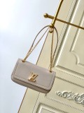 Louis Vuitton M22303 M22585 M22304 LockMe East West Shoulder Bag LV Twist Chain Haversack Bag Sizes:23.5*14*6CM