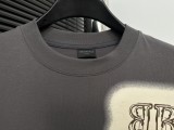 Balenciaga Double B Letter Printed T-shirt Versatile Couple Round Neck Short Sleeve