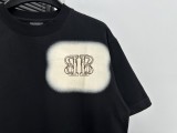 Balenciaga Double B Letter Printed T-shirt Versatile Couple Round Neck Short Sleeve