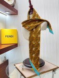 Fendi Colored Dragon Logo Printed Silk Scarf Size: 90 * 90cm