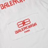Balenciaga Street Patch 3D Foam Printed Short Sleeve Unisex Casual Cotton T-shirt