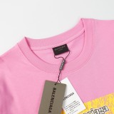 Balenciaga Classic Logo Design Three Color Logo Printed Short Sleeve Couple Casual Versatile T-shirt