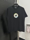 Balenciaga Fashion CD Logo Printed T-shirt Couple Versatile Round Neck Short Sleeve
