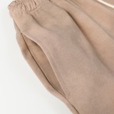 Balenciaga Fashion Front Label Dirty Pants Couple Casual Mud Dyed Shorts