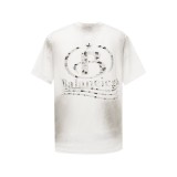 Balenciaga Wash Water Stir Fried Salt Spray Monkey Print Short Sleeved Unisex Oversize Casual T-shirt
