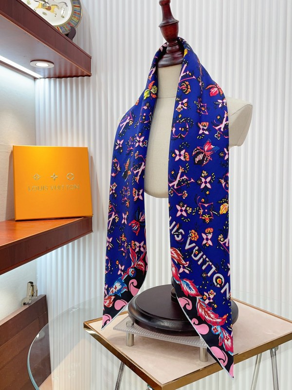 Louis Vuitton Color Giant 3D Monogram Printed Twill Silk Scarf Size: 90 * 90cm