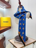 Fendi Colored Dragon Logo Printed Silk Scarf Size: 90 * 90cm