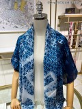 Chanel Double C Logo Printed Bubble Silk Square Scarf Size: 140 * 140cm