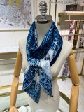 Chanel Double C Logo Printed Bubble Silk Square Scarf Size: 140 * 140cm