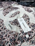 Chanel Double C Logo Printed Bubble Silk Square Scarf Size: 140 * 140cm