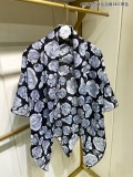 Chanel Mountain Camellia Pattern Bubble Silk Square Scarf Size: 140 * 140cm